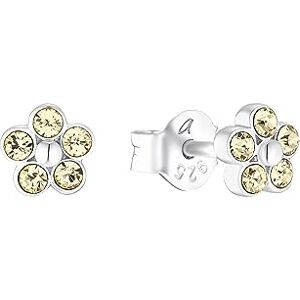 Amor Ohrstecker 925 Sterling Silber Mädchen Kinder Ohrschmuck, mit Kristallglas, 0,5 cm, Silber, Blume, Kommt in Schmuck Geschenk Box, 2036521 Amor Ohrstecker 925 Sterling Silber Mädchen Kinder Ohrschmuck, mit Kristallglas, 0,5 cm, Silber, Blume, Kommt in Schmuck Geschenk Box, 2036521