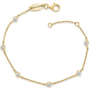 Engelsrufer Damen Armband aus Sterling Silber mit Zirkonia Steinen, Goldakzenten, Karabinerverschluss, verstellbar (17–20 cm), nickelfrei, Allergiker freundlich Engelsrufer Damen Armband aus Sterling Silber mit Zirkonia Steinen, Goldakzenten, Karabinerverschluss, verstellbar (17–20 cm), nickelfrei, Allergiker freundlich