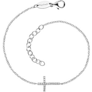Engelsrufer Damen-Armband aus Sterling Silber mit Kreuz-Anhänger, besetzt mit Zirkonia, 17 + 3 cm, nickelfrei Engelsrufer Damen-Armband aus Sterling Silber mit Kreuz-Anhänger, besetzt mit Zirkonia, 17 + 3 cm, nickelfrei