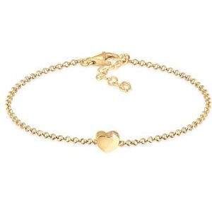 Elli Armband Damen mit Herz Anhänger Basic in 925 Sterling Silber vergoldet Elli Armband Damen mit Herz Anhänger Basic in 925 Sterling Silber vergoldet