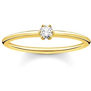 THOMAS SABO Ring weißer Stein gold vergoldetes Silber TR2312-414-14-50 THOMAS SABO Ring weißer Stein gold vergoldetes Silber TR2312-414-14-50