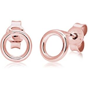 Elli Ohrringe Damen Basic Kreis Geo Minimal in 925 Sterling Silber Rosé vergoldet Elli Ohrringe Damen Basic Kreis Geo Minimal in 925 Sterling Silber Rosé vergoldet