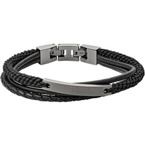 Fossil Armband Für Männer Vintage Casual, Innenlänge 180mm + 15mm Extender Gunmetal Edelstahlarmband, JF03185793 Fossil Armband Für Männer Vintage Casual, Innenlänge 180mm + 15mm Extender Gunmetal Edelstahlarmband, JF03185793