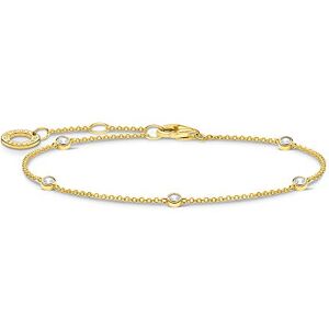 THOMAS SABO Armband weiße Steine gold 925 Sterlingsilber, 750 Gelbgold Vergoldung THOMAS SABO Armband weiße Steine gold 925 Sterlingsilber, 750 Gelbgold Vergoldung