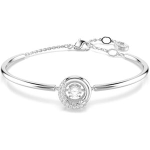 Swarovski Dextera Armreif, Rhodinierter Damenarmreif mit Zentralem Ring in Klarem Kristallpavé Zirkonia in der Mitte, Länge: 17 cm, Innendurchmesser: 5.9 x 4 cm Swarovski Dextera Armreif, Rhodinierter Damenarmreif mit Zentralem Ring in Klarem Kristallpavé Zirkonia in der Mitte, Länge: 17 cm, Innendurchmesser: 5.9 x 4 cm