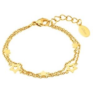 s.Oliver Armband Edelstahl Mädchen Kinder Armschmuck, 14+2 cm, Gold, Stern, Kommt in Schmuck Geschenk Box, 2036452 s.Oliver Armband Edelstahl Mädchen Kinder Armschmuck, 14+2 cm, Gold, Stern, Kommt in Schmuck Geschenk Box, 2036452
