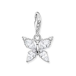 THOMAS SABO Damen Charm-Anhänger Schmetterling weiße Steine Charm Club 925 Sterlingsilber 1862-051-14 THOMAS SABO Damen Charm-Anhänger Schmetterling weiße Steine Charm Club 925 Sterlingsilber 1862-051-14