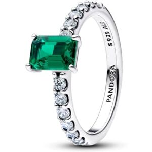 PANDORA Rectangular Sparkling Green Halo Ring 194506C01 Damenring PANDORA Rectangular Sparkling Green Halo Ring 194506C01 Damenring