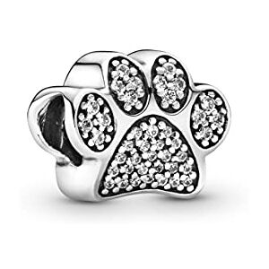 PANDORA Pavé-Pfötchen Charm Sterling-Silber 7,8 x 10 x 11,5 mm (T/H/B) PANDORA Pavé-Pfötchen Charm Sterling-Silber 7,8 x 10 x 11,5 mm (T/H/B)