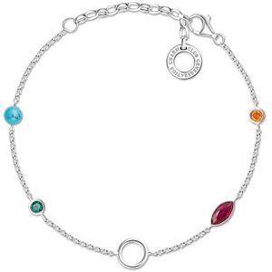 THOMAS SABO Charm-Armband Farbige Steine 925er Sterlingsilber THOMAS SABO Charm-Armband Farbige Steine 925er Sterlingsilber