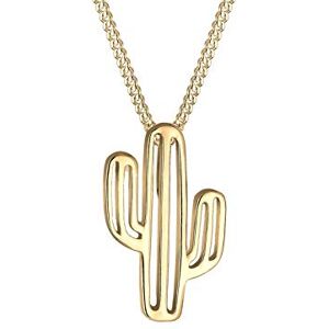Elli Halskette Damen Kaktus Anhänger Wüste Boho Trend in 925 Sterling Silber vergoldet Elli Halskette Damen Kaktus Anhänger Wüste Boho Trend in 925 Sterling Silber vergoldet