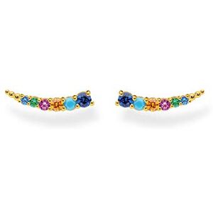 THOMAS SABO Ohrringe Ear climber farbige Steine 925 Sterlingsilber, 750 Gelbgold Vergoldung THOMAS SABO Ohrringe Ear climber farbige Steine 925 Sterlingsilber, 750 Gelbgold Vergoldung