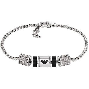 Giorgio Armani Armband für Männer, Onyx Rondelle Armband, Länge: 190mm+20mm, Breite: 36.5mm, Höhe: 8mm, EGS2999040 Giorgio Armani Armband für Männer, Onyx Rondelle Armband, Länge: 190mm+20mm, Breite: 36.5mm, Höhe: 8mm, EGS2999040