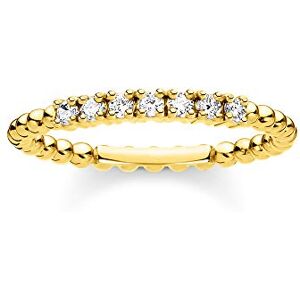 THOMAS SABO Ring Kugeln mit weißen Steinen gold 925 Sterlingsilber, 750 Gelbgold Vergoldung THOMAS SABO Ring Kugeln mit weißen Steinen gold 925 Sterlingsilber, 750 Gelbgold Vergoldung
