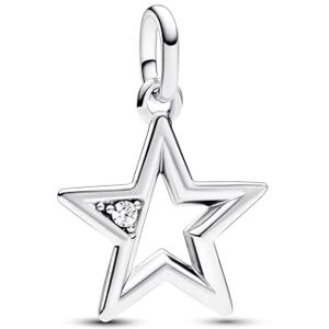 PANDORA ME Funkelnder Stern Medaillon-Charm aus Sterling Silber mit Cubik Zirkonia, Kompatibel ME und Moments Armbändern, 793032C01 PANDORA ME Funkelnder Stern Medaillon-Charm aus Sterling Silber mit Cubik Zirkonia, Kompatibel ME und Moments Armbändern, 793032C01