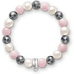 THOMAS SABO Charm-Armband Rosa, Weiß, Grau 925er Sterlingsilber THOMAS SABO Charm-Armband Rosa, Weiß, Grau 925er Sterlingsilber