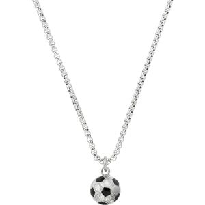 s.Oliver Kette mit Anhänger Edelstahl Jungen Kinder Halsschmuck, 40+3 cm, Silber, Fußball, Kommt in Schmuck Geschenk Box, 2038011 s.Oliver Kette mit Anhänger Edelstahl Jungen Kinder Halsschmuck, 40+3 cm, Silber, Fußball, Kommt in Schmuck Geschenk Box, 2038011