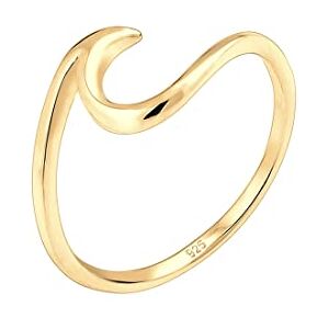 Elli Ring Damen Welle Strand Maritim in 925 Sterling Silber Vergoldet Elli Ring Damen Welle Strand Maritim in 925 Sterling Silber Vergoldet