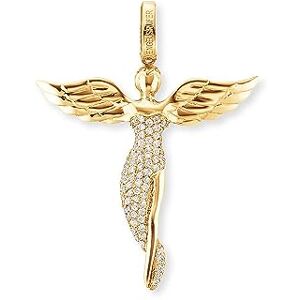 Engelsrufer Damen Engel Anhänger aus 18K Vergoldetem Sterling Silber besetzt mit 72 Zirkonia Steinen Ösenverschluss nickelfrei Engelsrufer Damen Engel Anhänger aus 18K Vergoldetem Sterling Silber besetzt mit 72 Zirkonia Steinen Ösenverschluss nickelfrei