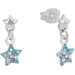 Prinzessin Lillifee Kinder-Ohrhänger Stern 925 Silber rhodiniert Kristall mehrfarbig 2013176, Einheitsgröße Blau/Lila Prinzessin Lillifee Kinder-Ohrhänger Stern 925 Silber rhodiniert Kristall mehrfarbig 2013176, Einheitsgröße Blau/Lila