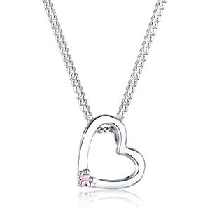 Elli Halskette Damen Herz Anhänger Symbol mit Kristall in 925 Sterling Silber Elli Halskette Damen Herz Anhänger Symbol mit Kristall in 925 Sterling Silber
