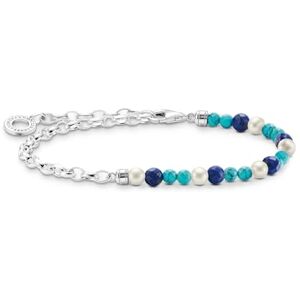 THOMAS SABO Armband mit blauen Steinen und Perlen 925 Sterlingsilber THOMAS SABO Armband mit blauen Steinen und Perlen 925 Sterlingsilber