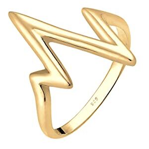 Elli Ring Damen Geo Herzschlag in 925 Sterling Silber Elli Ring Damen Geo Herzschlag in 925 Sterling Silber