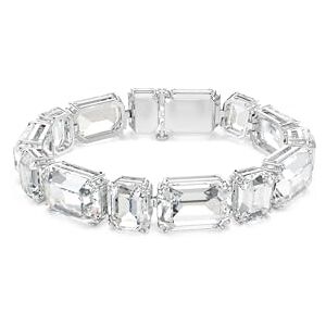 Swarovski Millenia Armband, Rhodiniertes Damenarmband mit Klaren Kristallen im Oktagon-Schliff, Mit W-Hakenverschluss, Armbandlänge: 16-18.2 cm, Armbandbreite: 1 cm Swarovski Millenia Armband, Rhodiniertes Damenarmband mit Klaren Kristallen im Oktagon-Schliff, Mit W-Hakenverschluss, Armbandlänge: 16-18.2 cm, Armbandbreite: 1 cm