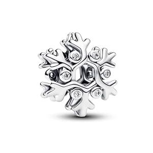 PANDORA Moments Schneeflocke Charm aus Sterling-Silber mit Zirkonia, Kompatibel Moments, 794249C01 PANDORA Moments Schneeflocke Charm aus Sterling-Silber mit Zirkonia, Kompatibel Moments, 794249C01