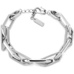 Diesel Herren Silberfarbenes Edelstahl Armband, DX1577040 Diesel Herren Silberfarbenes Edelstahl Armband, DX1577040