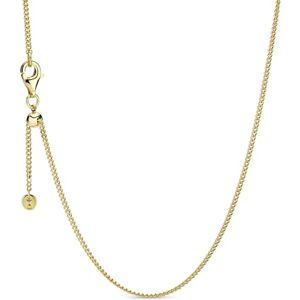 PANDORA Gliederhalskette in Gold mit 14 Karat vergoldete Metalllegierung Moments Collection, Länge 60cm PANDORA Gliederhalskette in Gold mit 14 Karat vergoldete Metalllegierung Moments Collection, Länge 60cm