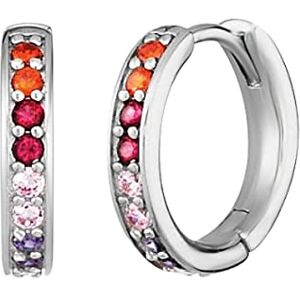 Engelsrufer Regenbogen Damen-Creolen mit Zirkonia aus Sterling-Silber in der Farbe Silber-Multicolor, ERE-WARM-ZIM-CR-21 Engelsrufer Regenbogen Damen-Creolen mit Zirkonia aus Sterling-Silber in der Farbe Silber-Multicolor, ERE-WARM-ZIM-CR-21