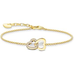 THOMAS SABO Armband mit verschlungenen Herzen vergoldet 750 Gelbgold Vergoldung, 925 Sterlingsilber THOMAS SABO Armband mit verschlungenen Herzen vergoldet 750 Gelbgold Vergoldung, 925 Sterlingsilber