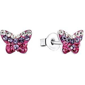 Amor Ohrstecker 925 Sterling Silber Mädchen Kinder Ohrschmuck, mit Glas, 0,6 cm, Silber, Schmetterling, Kommt in Schmuck Geschenk Box, 9540709 Amor Ohrstecker 925 Sterling Silber Mädchen Kinder Ohrschmuck, mit Glas, 0,6 cm, Silber, Schmetterling, Kommt in Schmuck Geschenk Box, 9540709