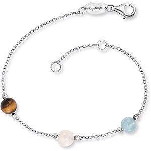 Engelsrufer Damen Armband aus Sterling Silber und drei Kraftsteine Tigerauge, Rosenquarz, Blauer Achat, Karabinerverschluss, in zwei Längen verstellbar, nickelfrei, ERB-LILGEM-3ST-01 Engelsrufer Damen Armband aus Sterling Silber und drei Kraftsteine Tigerauge, Rosenquarz, Blauer Achat, Karabinerverschluss, in zwei Längen verstellbar, nickelfrei, ERB-LILGEM-3ST-01