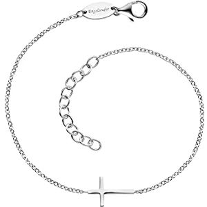 Engelsrufer Damen Armband aus Sterling Silber und Kreuz Anhänger silber Karabinerverschluss längenverstellbar nickelfrei Engelsrufer Damen Armband aus Sterling Silber und Kreuz Anhänger silber Karabinerverschluss längenverstellbar nickelfrei