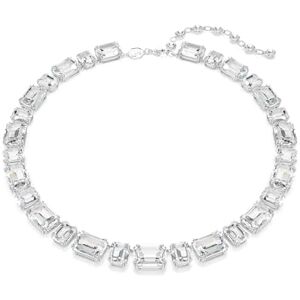 Swarovski Millenia Halskette, Rhodinierte Damenhalskette mit Strahlenden Kristallen im Oktagon-Schliff, in Waagerechter und Senkrechter Position, Länge: 38.5-43.5 cm lang Swarovski Millenia Halskette, Rhodinierte Damenhalskette mit Strahlenden Kristallen im Oktagon-Schliff, in Waagerechter und Senkrechter Position, Länge: 38.5-43.5 cm lang