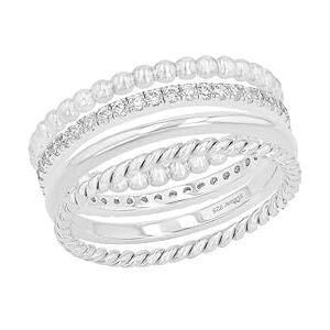 s.Oliver Damen-Ring-Set 925 Silber rhodiniert Zirkonia weiß Gr. 58 (18.5) 2015043 s.Oliver Damen-Ring-Set 925 Silber rhodiniert Zirkonia weiß Gr. 58 (18.5) 2015043
