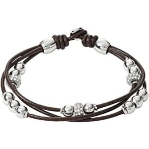 Fossil Armband Für Frauen, 19 Cm Braunes Echtlederarmband, JA6068040 Fossil Armband Für Frauen, 19 Cm Braunes Echtlederarmband, JA6068040
