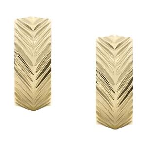 Fossil Damen Goldfarbener Edelstahl mit Ringverschluss Ohrringe, Gold-Ton Fossil Damen Goldfarbener Edelstahl mit Ringverschluss Ohrringe, Gold-Ton