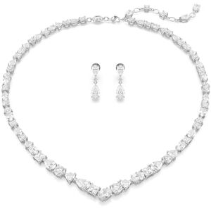 Swarovski Mesmera Set, Rhodinierte Halskette und Ohrringe mit Strahlenden Kristallen Swarovski Mesmera Set, Rhodinierte Halskette und Ohrringe mit Strahlenden Kristallen