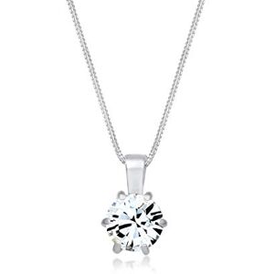 Elli Halskette Damen Panzer Solitär Funkelnd mit Kristall in 925 Sterling Silber Elli Halskette Damen Panzer Solitär Funkelnd mit Kristall in 925 Sterling Silber