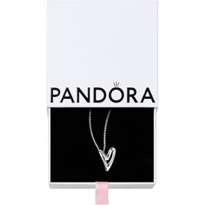 PANDORA Essence Organisch Geformtes Herz Anhänger-Halskette aus Sterling Silber, Größe 70cm, 393272C00-70 PANDORA Essence Organisch Geformtes Herz Anhänger-Halskette aus Sterling Silber, Größe 70cm, 393272C00-70