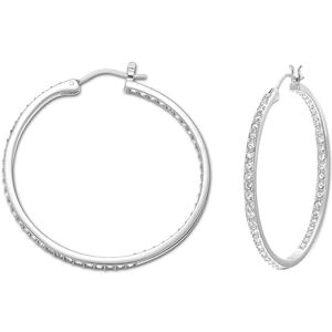 Swarovski Sommerset Kreolen, Weiß, Rhodiniert Swarovski Sommerset Kreolen, Weiß, Rhodiniert