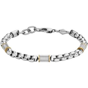 Fossil Armband Für Männer, Innenlänge: 180mm ~ 195mm Gold, Silber Edelstahlarmband, JF04138998 Fossil Armband Für Männer, Innenlänge: 180mm ~ 195mm Gold, Silber Edelstahlarmband, JF04138998