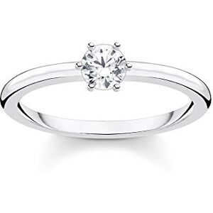 THOMAS SABO Ring weißer Stein silber 925 Sterlingsilber THOMAS SABO Ring weißer Stein silber 925 Sterlingsilber