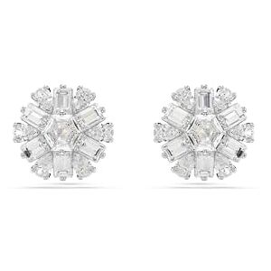 Swarovski Idyllia Ohrstecker, Weiße, Rhodinierte Ohrringe mit Schneeflocken-Motiv und Strahlenden Kristallen in Verschiedenen Schliffen Swarovski Idyllia Ohrstecker, Weiße, Rhodinierte Ohrringe mit Schneeflocken-Motiv und Strahlenden Kristallen in Verschiedenen Schliffen