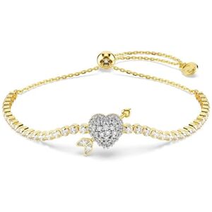 Swarovski Idyllia Armband, Verschiedene Schliffe, Herz mit Pfeil, Weiß, Goldlegierungsschicht Swarovski Idyllia Armband, Verschiedene Schliffe, Herz mit Pfeil, Weiß, Goldlegierungsschicht