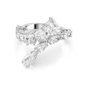 Swarovski Matrix Ring, Weißer, Rhodinierter Damenring mit Strahlenden Kristallen in Verschiedenen Schliffen Swarovski Matrix Ring, Weißer, Rhodinierter Damenring mit Strahlenden Kristallen in Verschiedenen Schliffen