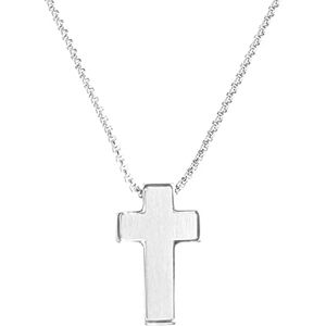 s.Oliver Kette mit Anhänger Edelstahl Jungen Kinder Halsschmuck, 40+3 cm, Silber, Kreuz, Kommt in Schmuck Geschenk Box, 2035539 s.Oliver Kette mit Anhänger Edelstahl Jungen Kinder Halsschmuck, 40+3 cm, Silber, Kreuz, Kommt in Schmuck Geschenk Box, 2035539